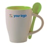 Green Mug with spoon Mila