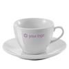 White Super white porcelain cup and saucer,...