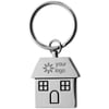 Silver House shaped key ring  Danika