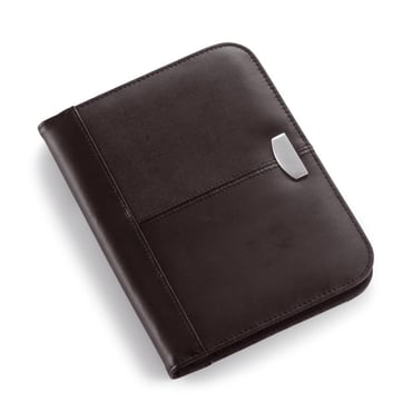 A5 Leather zipped conference folder