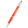 Orange Slim Ball pen with rubber grip