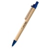 Blue Nairobi Ball pen with paper barrel and wooden clip