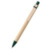 Green Nairobi Ball pen with paper barrel and wooden clip