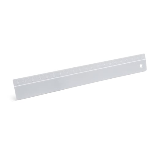 30 cm plastic ruler with embossed scale. regalos promocionales