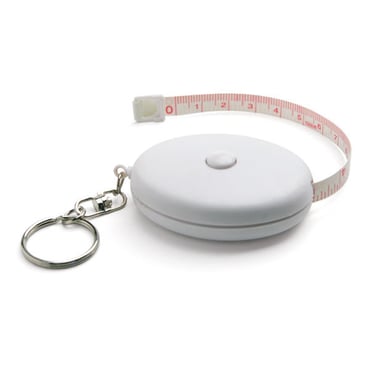 Flexible 1,5 m tape measure keyring with brake system