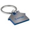 Blue House shaped keyring with colour Racie