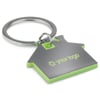 Green House shaped keyring with colour Racie