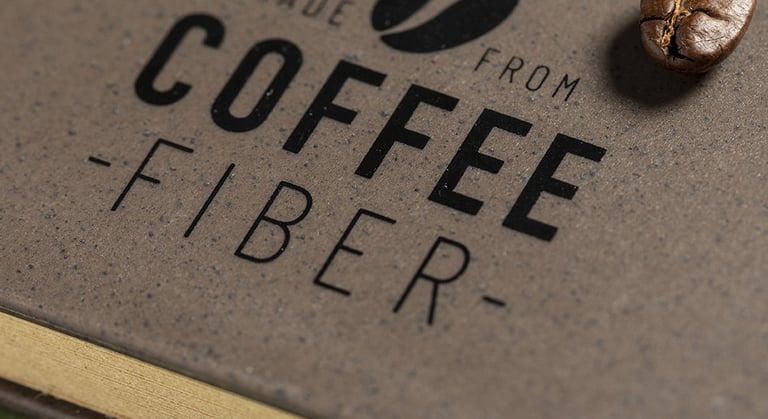 Eco-friendly notebook made from coffee fiber