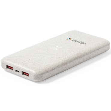 Power bank wireless in paglia di grano 8.000 mAh Yendik