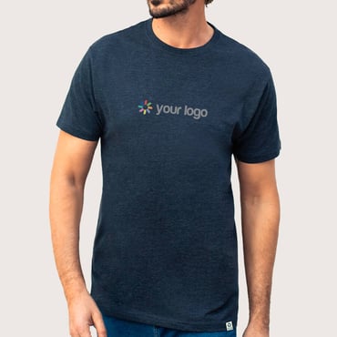 Camisetas con logotipo en algodón reciclado y RPET