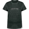 T-shirt de merchandising para mulher em algodão reciclado e RPET cinza