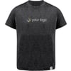 T-shirt personalizada para criança em algodão reciclado e RPET preto