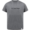 Grau T-Shirt für Kinder aus recycelter Baumwolle und RPET mit Logodruck