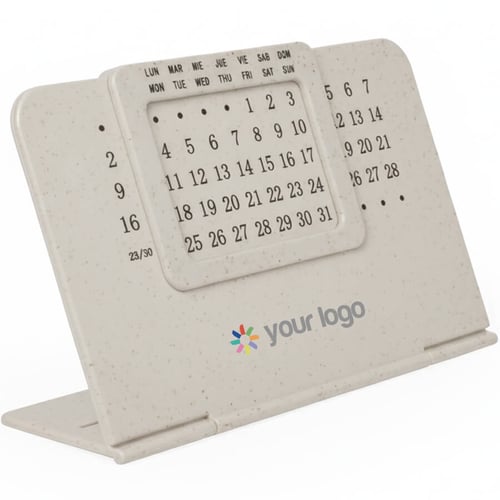 Zegler Ewiger Kalender aus Weizenstroh | Personalisiertes Ökologisches Werbegeschenk. regalos promocionales