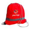 Mochila de cuerdas reflectante Cawa rojo