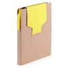 Yellow Cravis Sticky Notepad. Cardboard. 70 Sheets Notepad. 25 Sticky Notes 9 x 7,6 cm. 25 Sticky Notes 3,8 x 6 cm. 100 Mini Sticky Notes 4,8 x 1,2 cm. Recyc