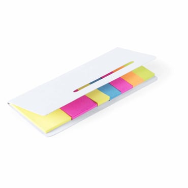 Karlen Sticky Notepad. Cardboard. 20 Sticky Notes 4,5 x 2,5 cm. 100 Mini Sticky Notes 4,5 x 1,2 cm