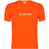 Orange T-shirt with logo cotton 150gr Valdon