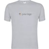 Gray T-shirt with logo cotton 150gr Valdon