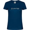 Blau Damen-T-Shirt mit Logo Baumwolle 180gr