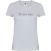 Grau Damen-T-Shirt mit Logo Baumwolle 180gr