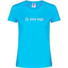 Blau Damen-T-Shirt mit Logo Baumwolle 180gr