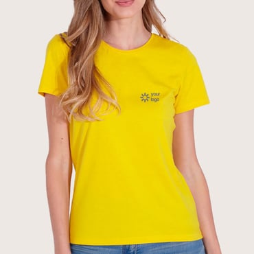 Damen-T-Shirt mit Logo Baumwolle 180gr