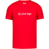 T-shirt promocional para crianças algodão 150gr vermelho