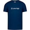 T-shirt promocional para crianças algodão 150gr azul