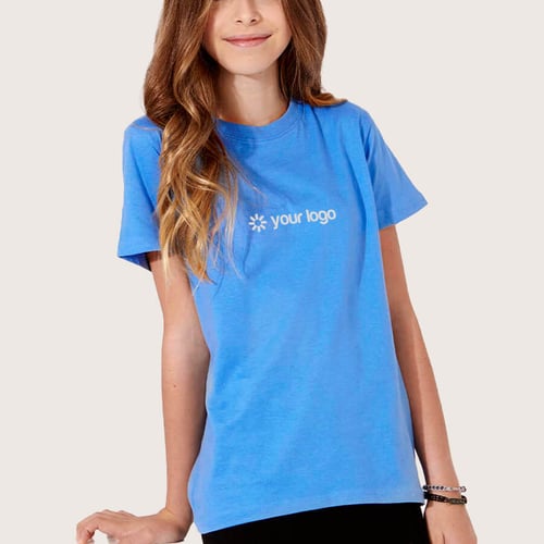 T-shirt promocional para crianças algodão 150gr. regalos promocionales