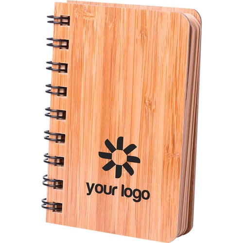 Libreta de bolsillo en bambú Booli. regalos promocionales