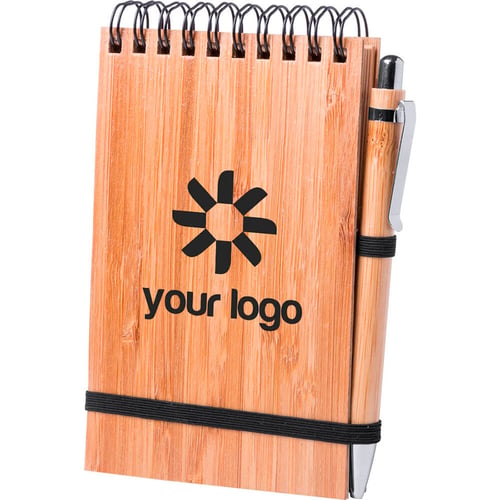 Cuaderno de bolsillo en bambú Booleny. regalos promocionales