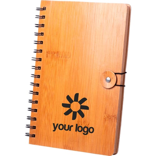 Libreta A5 en bambú Boomba. regalos promocionales