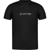 Schwarz T-Shirt aus recyceltem Kunststoff RPET mit Logo