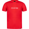 T-shirt personalizável em plástico reciclado RPET vermelho