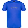 Blau T-Shirt aus recyceltem Kunststoff RPET mit Logo