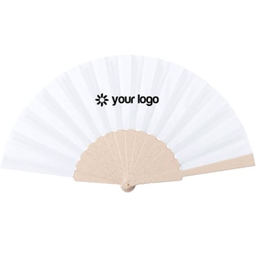 Bamboo and recycled plastic hand fan