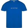 Blue T-shirts as promotional merchandise in organic cotton