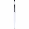 White Tech 2 Stylus Touch Ball Pen. Metallic. Black Ink