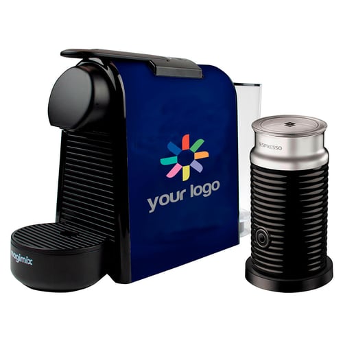 Cafetera Nespresso Essenza con espumador leche. regalos promocionales