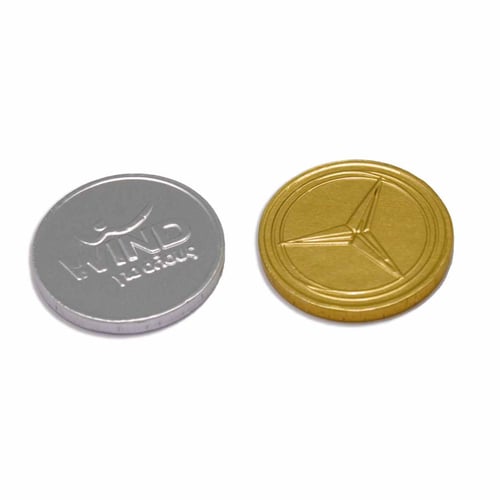 Monedas de chocolate 35mm. regalos promocionales
