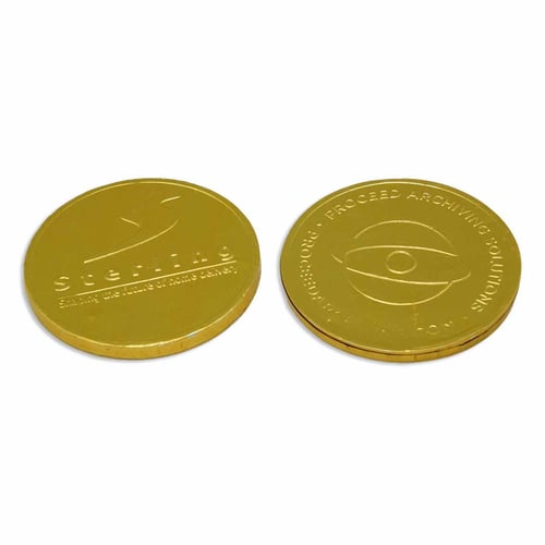 Monedas de chocolate 68mm. regalos promocionales