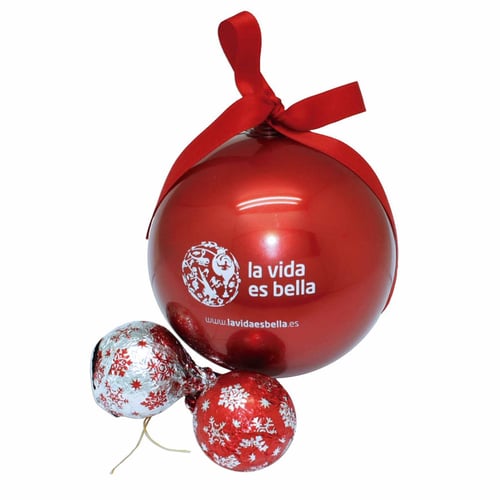 Bolas de navidad de chocolate 100mm. regalos promocionales
