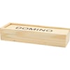 Natural Domino game in a wooden box