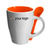 Taza con cuchara Mila naranja