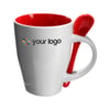 Taza con cuchara Mila rojo