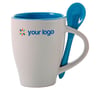 Taza con cuchara Mila azul