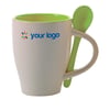 Taza con cuchara Mila verde