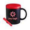 Taza de cerámica de 300 ml con tiza rojo