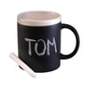 Taza de cerámica de 300 ml con tiza blanco